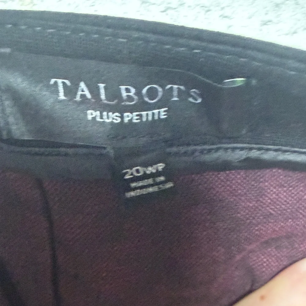 Talbots Black and Purple Animal Print Skirt 20WP